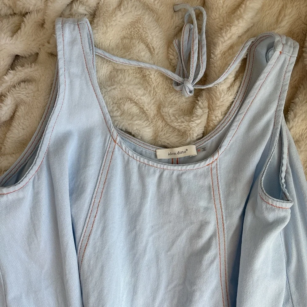 Causal blue dress w/ POCKETS👗👗👗 - Picture 2 of 4